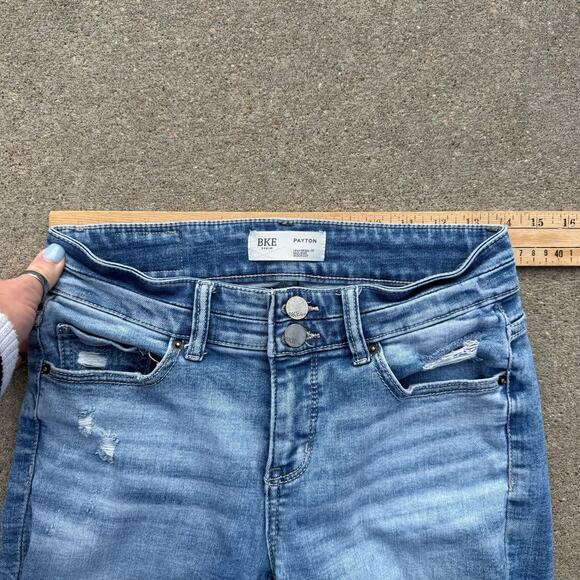 Buckle BKE Payton Universal Fit Mid Rise Bootcut Distressed Jeans 26S ABK7833S - Picture 6 of 8